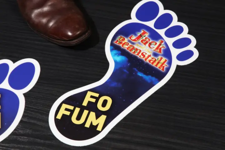 Giant footprint floor vinyl sticker
