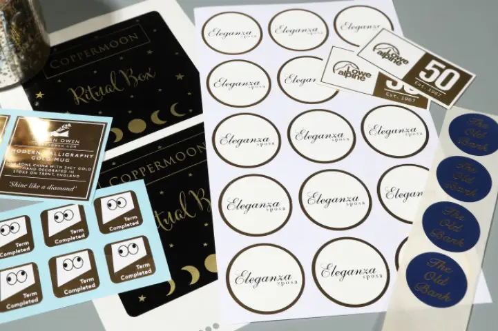 metallic sticker sheet