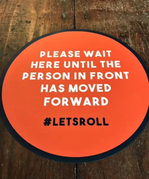 custom hi vis floor sticker