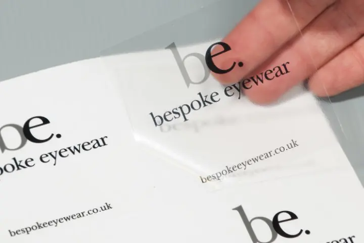 Custom printed transparent stickers