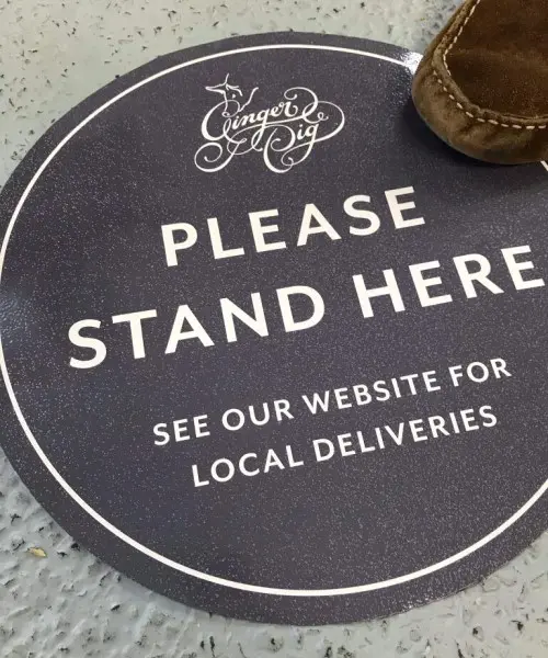 social distancing floor sticker