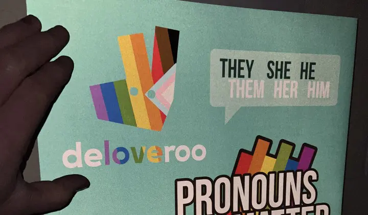 deliveroo reflective sticker print materials