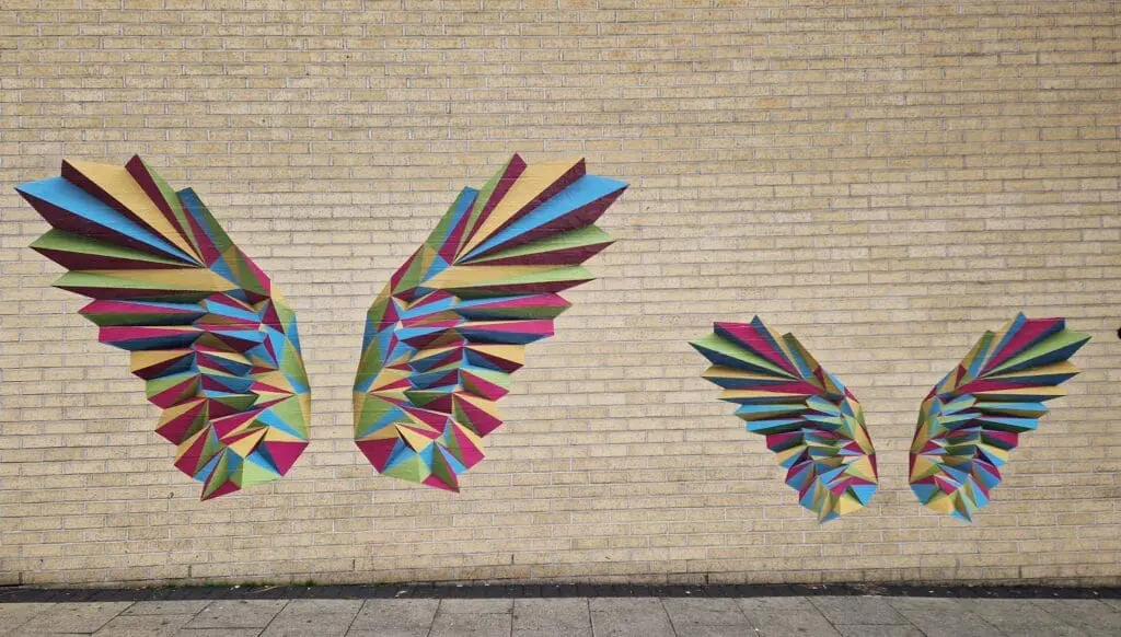 Outdoor wall stickers - custom wing design