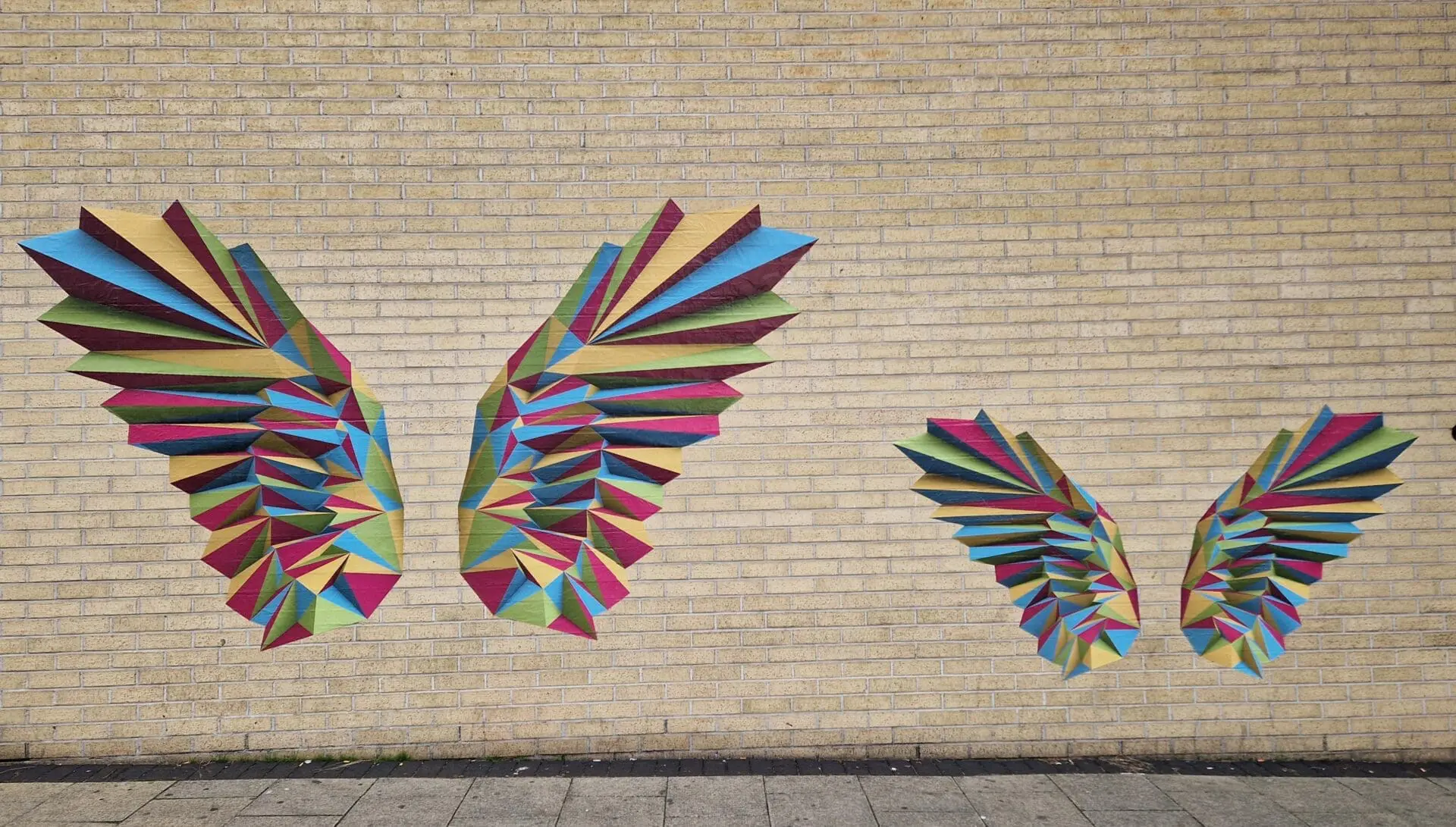 Outdoor wall stickers - custom wing design