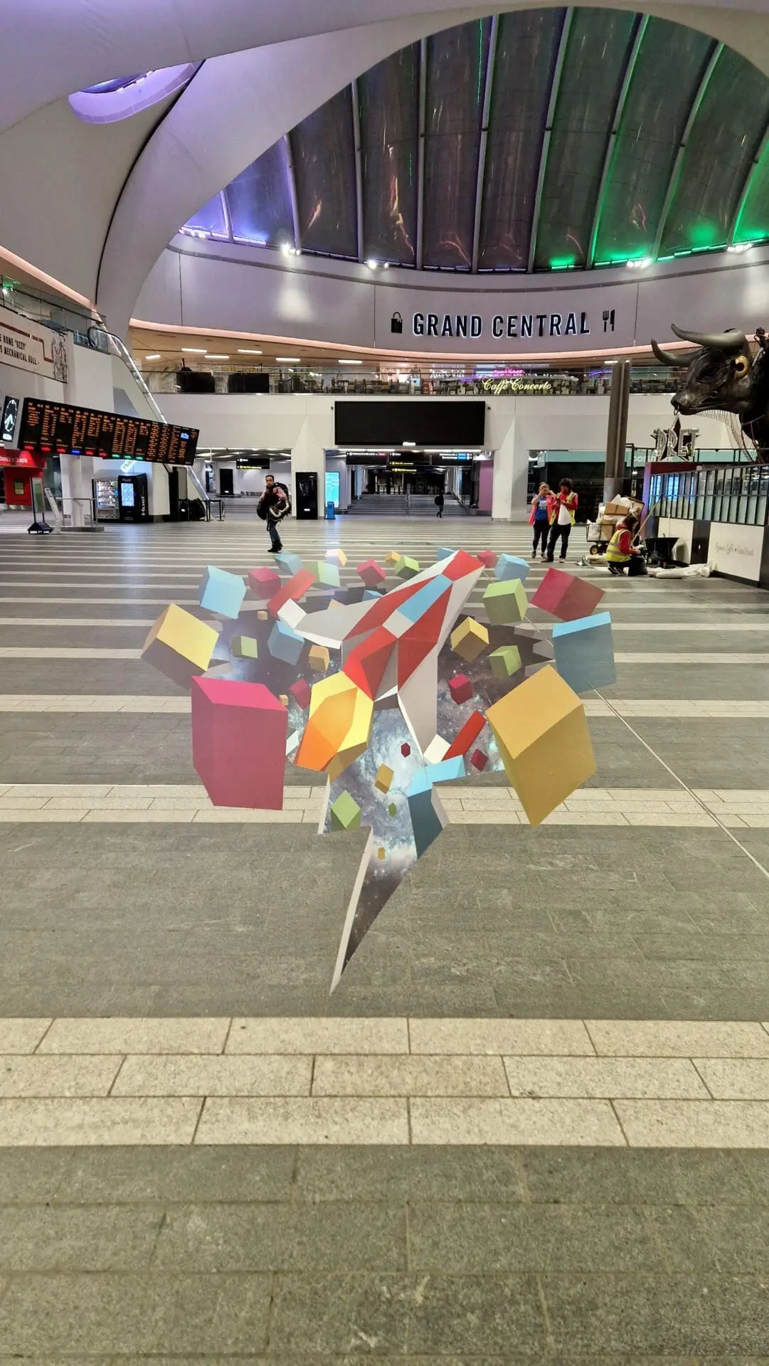 large optical illusion floor sticker