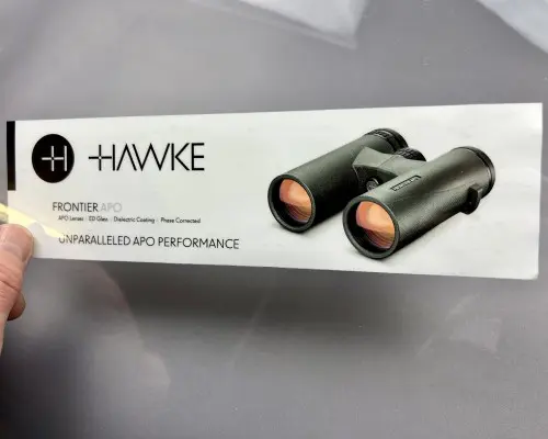 Hawke custom printed window sticker