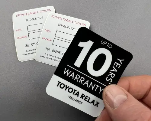 Double sided window sticker