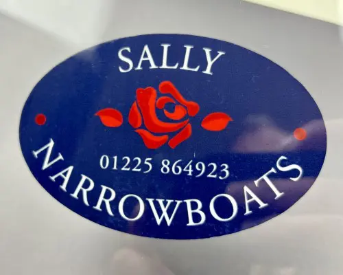 printed narrowboat window sticker