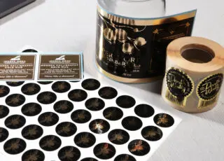 Metallic stickers