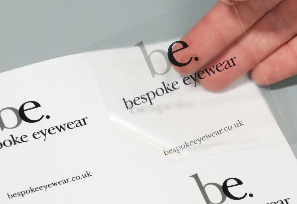 Custom printed transparent stickers