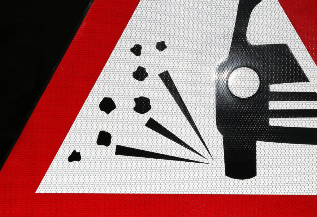 reflective road safety sign