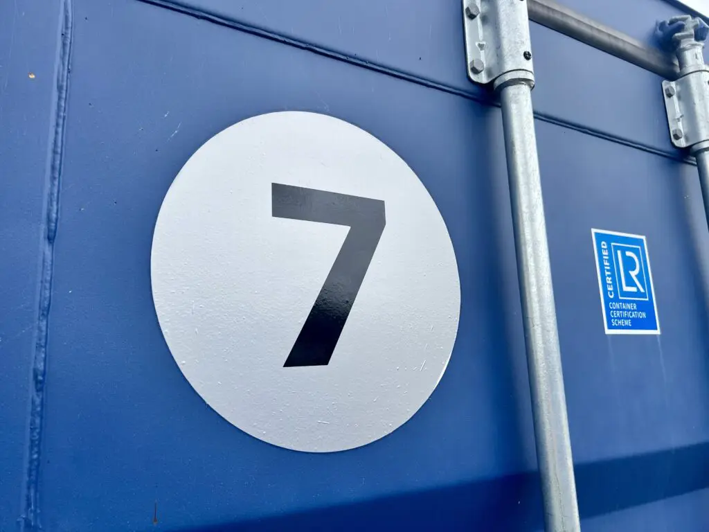 Numbered stickers for storage units and containers