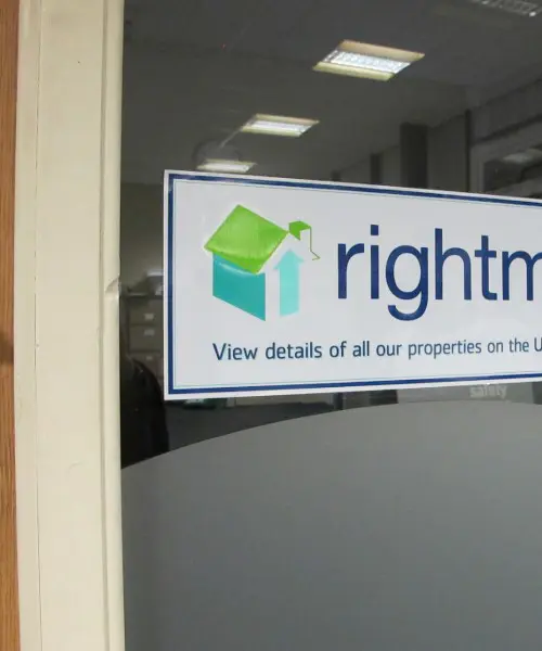Rightmove shop window sticker