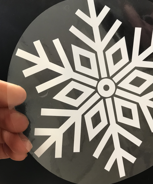 white snowflake Christmas window sticker