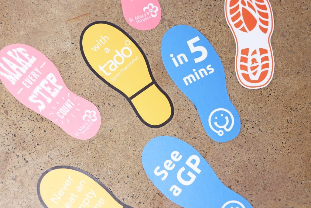 Footprint sticker