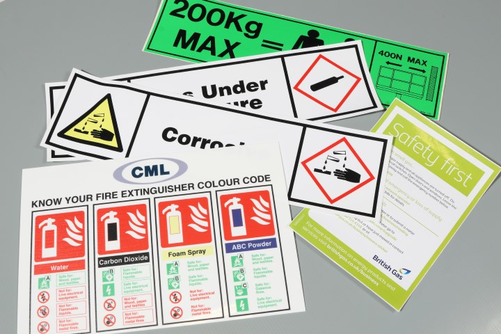 health & safety sticker printing