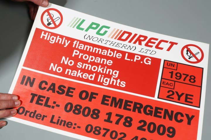 gas safety stickers