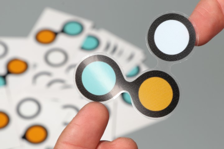 coloured sticker with transparent background