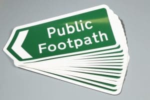 public footpath die cut stickers