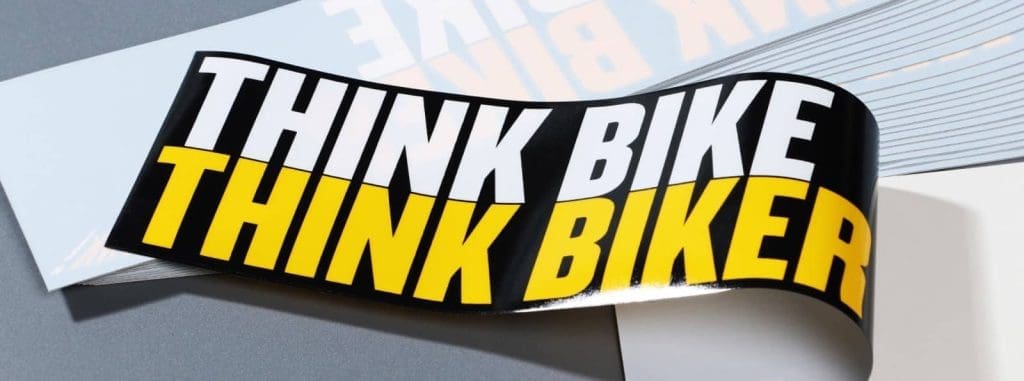 Think Bike window stickers