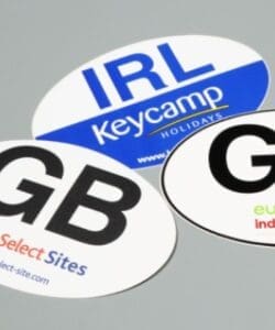 GB and IRL Keycamp vehicle stickers