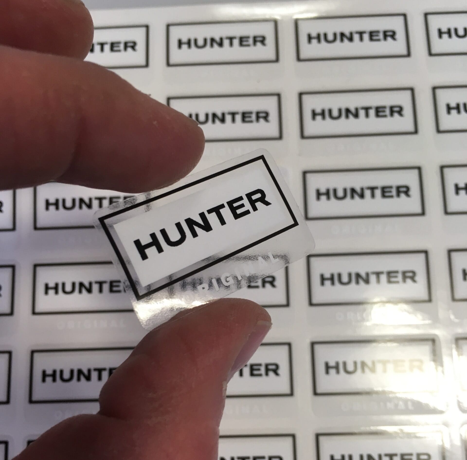 white clear stickers