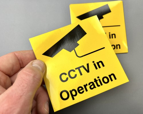 CCTV reflective vinyl stickers