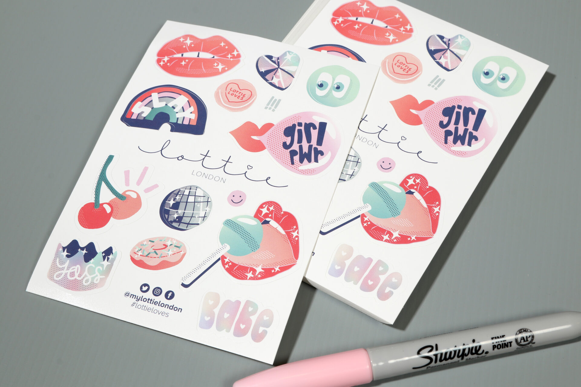 Kiss cut sticker sheets