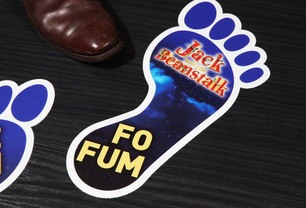 footprint floor sticker